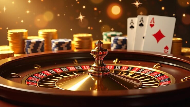 Live casino table with multiple camera angles